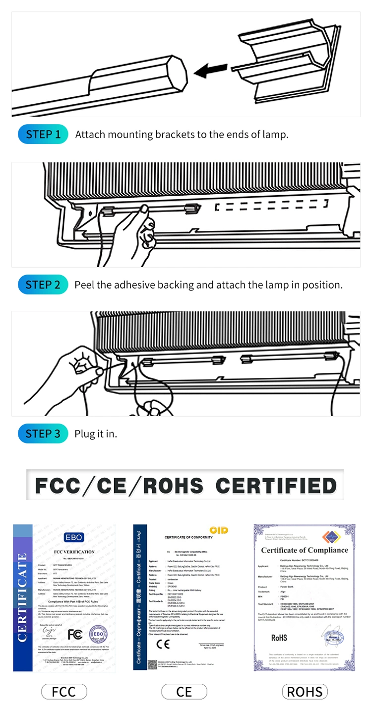 UVC Disinfection&Sterilization Mini Split Purifier Air Conditioner Purifier HVAC Sterilizer UVC Disinfection Light