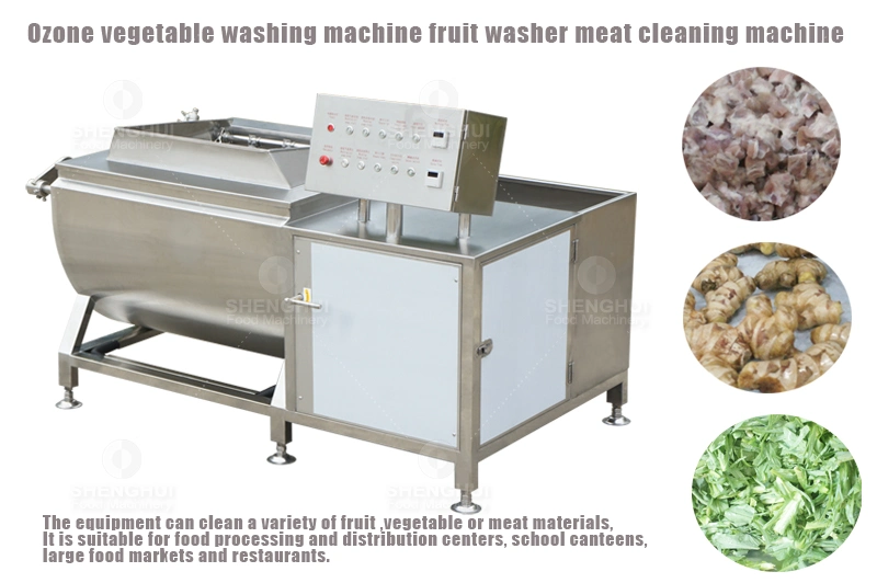 Multifunctional Vortex Fruit Fish Cleaner Meat Washer Air Bubble Fruit Cleaning Machine Ozone Vegetable Washing Machine