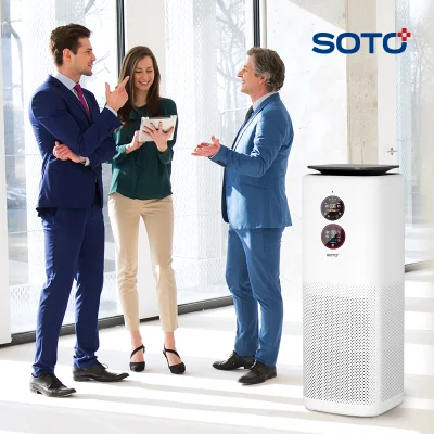 Soto-Y9 Purificatore d'aria UV commerciale medico portatile intelligente con filtro HEPA Attrezzatura per filtraggio dell'aria a carbone attivo per grandi volumi d'aria per scuola/ufficio